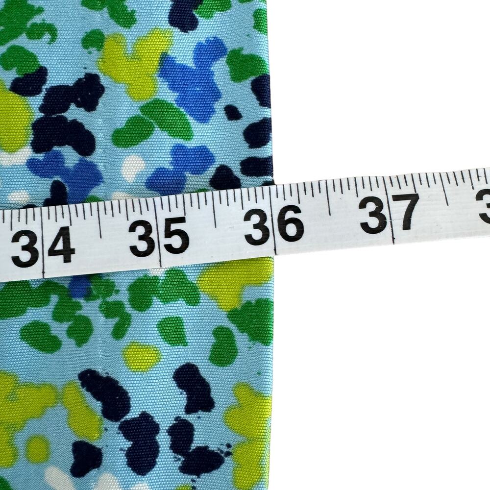 Lilly Pulitzer Silk Jersey Wrap Mini Dress Green Blue Dots - Picture 10 of 10